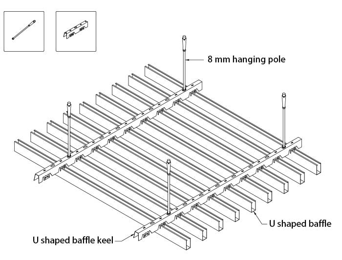 u-shaped-baffle-ceiling-structure