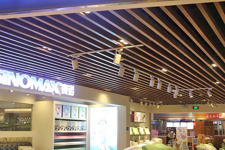 wood-color-aluminum-baffle-ceiling-system