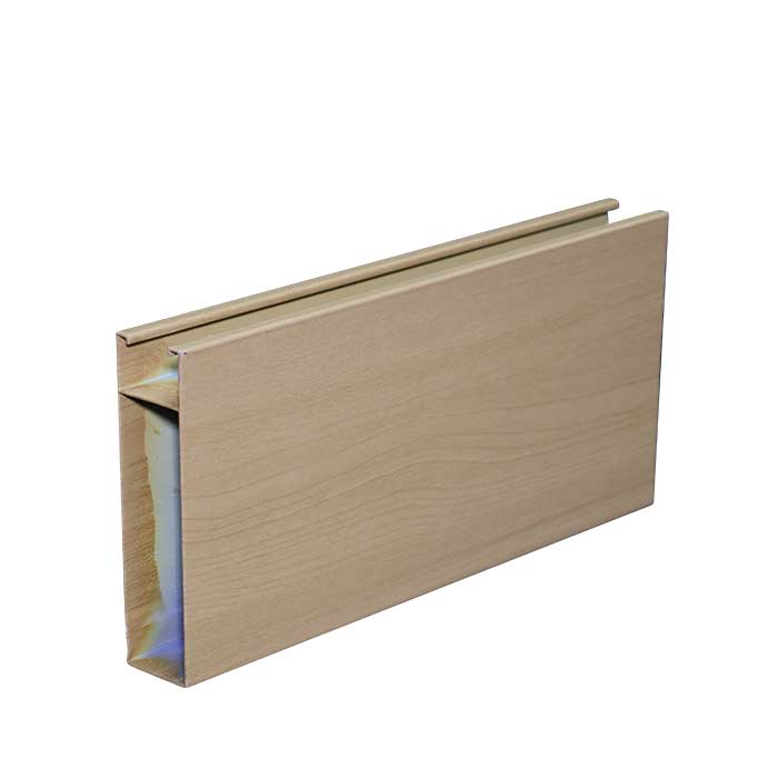 Wood Grain Aluminum Profile Baffle Ceiling Tiles For Shopping Mall