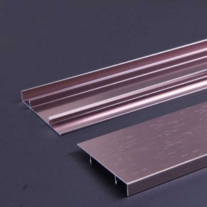 0.8mm Thick  Acura Red Wire Drawing Aluminum Baseboard for Home Decoration