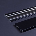 1.2 mm Thick Black PE Coating Aluminum Skirting Board Panel