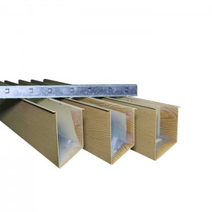 Wood Color Aluminum Baffle Ceiling Tiles
