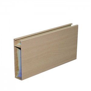 Wood Grain Aluminum Profile Baffle Ceiling Tiles for Shopping Mall