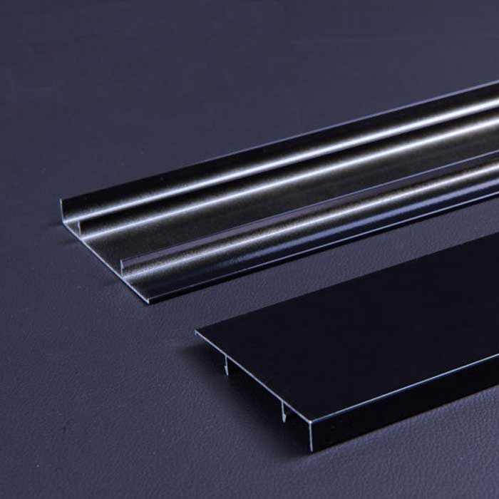1.2 mm Thick Black PE Coating Aluminum Skirting Board Panel